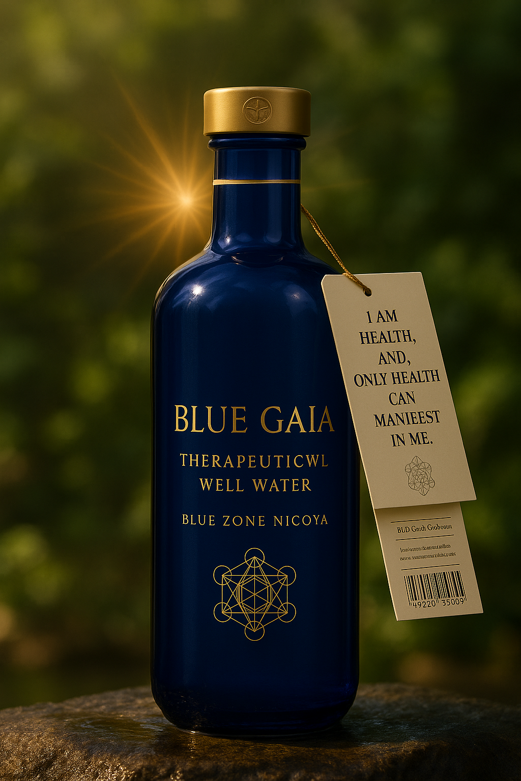 Blue Gaia Therapeutic Well Water bottle from Blue Zone Nicoya
